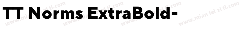 TT Norms ExtraBold字体转换